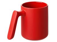 Кружка матовая с прямой ручкой Axio, 360 мл, красный