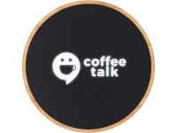 Беспроводное зарядное устройство с подсветкой лого Reedia S3, 15 Вт, бамбук, черный