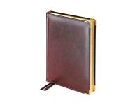 Ежедневник А5 полудатированный Imperium, коричневый (уголки и срез золото) , размер A5