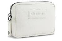 Ключница BUGATTI Elsa, с защитой данных RFID, белая, воловья кожа/полиэстер, 11х2х7 см