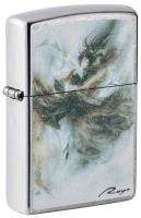 Зажигалка ZIPPO Luis Royo с покрытием Street Chrome, латунь/сталь, серебристая, 38x13x57 мм