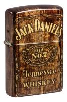 Зажигалка ZIPPO Jack Daniel's с покрытием 540 Tumbled Brass, латунь/сталь, разноцветная, 38x13x57 мм
