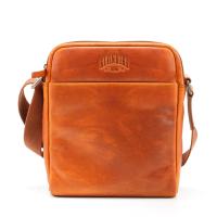 Сумка через плечо KLONDIKE DIGGER «Jack», натуральная кожа цвета коньяк, 26 x 22 x 7 см