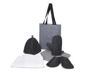 Банный набор с килтом Healing, мужской, серый