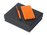 Подарочный набор c пластиковой ручкой, повербанком С1, 5000 mAh, оранжевый , размер 5000 mAh