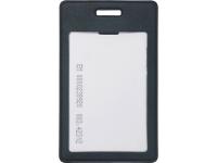 Вертикальный чехол для пропуска из экокожи Alicante, темно-синий