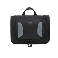 Несессер TORBER, дорожный, чёрный/серый, полиэстер, 27х11х22 см