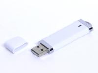 USB-флешка промо на 128 Гб прямоугольной классической формы, белый , размер 128Gb