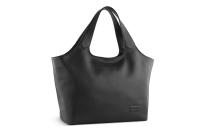 Сумка-шоппер женская BUGATTI Elsa, черная, воловья кожа/полиэстер, 45х12х27 см