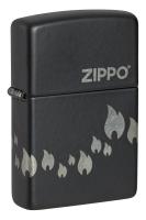 Зажигалка ZIPPO Classic с покрытием Black Matte, латунь/сталь, черная, матовая, 38x13x57 мм