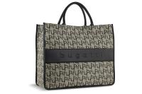 Сумка-тоут BUGATTI Elea, бежево-черный цвет, жаккард/воловья кожа/полиэстер 41 х 15 х 34,5 см