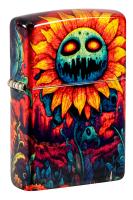 Зажигалка ZIPPO Spooky Sunflower с покрытием 540 Tumbled Brass, латунь/сталь, разноцветная, 38x13x57 мм