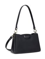 Сумка женская наплечная BUGATTI Leah, черная, полиуретан, 23х9х14,5 см