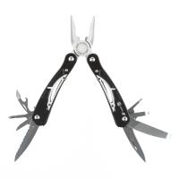 Мультитул Stinger, 104x45 мм, 13 функций,сталь/алюминий, серебристо-чёрный, в нейлоновом чехле