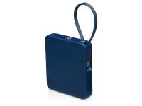 Внешний аккумулятор со встроенным кабелем USB-C Дэнси, 5000 мАч, темно-синий