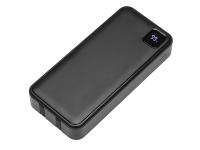 Внешний аккумулятор со встроенными кабелями Фрэйм Про, быстрая зарядка, 20000мач, черный