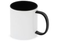 Керамическая кружка со стеклянной ручкой для сублимации Charm, черный