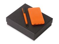 Подарочный набор c пластиковой ручкой, повербанком С2, 10000 mAh, оранжевый , размер 10000 mAh