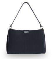 Сумка женская наплечная BUGATTI Leah, черная, полиуретан, 36х13х23 см