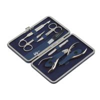 Маникюрный набор GD, 7 пр. Футляр: искуcственная кожа, цвет синий