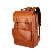 Рюкзак KLONDIKE "URBAN", натуральная кожа, коньячный цвет, 31,5 х 15,5 х 44,5 см