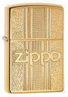 Зажигалка ZIPPO Pattern Design с покрытием High Polish Brass, латунь/сталь, золотистая, 38x13x57 мм