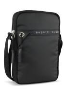 Сумка через плечо BUGATTI Blanc Delight, чёрная, нейлон RPET600D/тарпаулин/полиэстер, 16х4х23 см