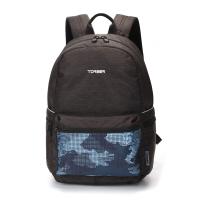 Рюкзак TORBER GRAFFI, серый с карманом синего цвета, полиэстер, 44 x 31 x 18 см