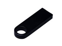 USB 2.0-флешка на 32 Гб с мини чипом и круглым отверстием, черный , размер 32ГБ