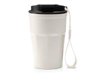 Термокружка KEURY из нержавеющей стали с двойными стенками и ручкой с керамической слоем, белый