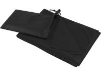 Lucas спортивное полотенце из переработанного полиэстера 50х100 см - сплошной черный , размер M