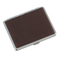 Портсигар S.Quire, нержавеющая сталь, искусственная кожа, коричневый, 7,4х9,5х1,8 см