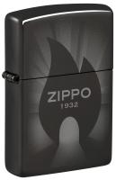 Зажигалка ZIPPO Radiant с покрытием High Polish Black, латунь/сталь, черная, глянцевая, 38x13x57 мм