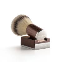 Помазок для бритья с подставкой MONDIAL MYTHOS, венге, синтетический ворс KREX SILVERTIP, размер узла XL (24,5 мм)