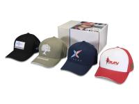 Коробка с образцами бейсболок из переработанных материалов - Белый