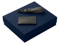 Подарочный набор Long River: картхолдер, ремешок для ключей (без лого Long River), синяя коробка , размер Без лого