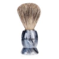 Помазок для бритья Mondial, пластик, ворс барсука, рукоять - цвет - серый мрамор