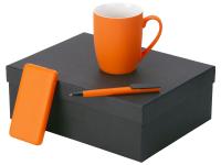 Подарочный набор c кружкой, пластиковой ручкой и повербанком С2, 10000 mAh, оранжевый , размер 10000 mAh