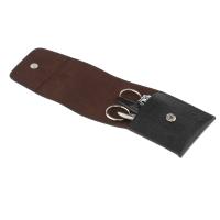 Мужской набор DEWAL для бороды, усов и ногтей серии "FOR MEN", 4пр. Футляр: натур.кожа, цвет черный