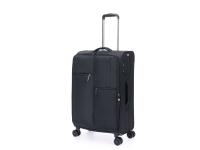 Чемодан TORBER СЕЙД, чёрный, нейлон 600D, 43,5 х 25 х 68 см, 56 л , размер M