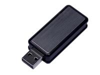 USB-флешка промо на 32 Гб прямоугольной формы, выдвижной механизм, черный , размер 32Gb