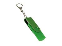 USB-флешка на 32 Гб 2 в 1 поворотный механизм, c дополнительным разъемом Type-C с одноцветным металлическим клипом, зеленый , размер 32ГБ
