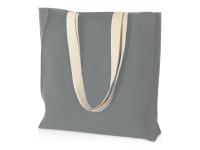 Сумка Donny из хлопка с донной складкой и парусиновыми ручками, серый