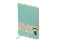 Скетчбук Sketch & Art в мягком переплете 140х210 мм, 100 л. бежевой бумаги 100 гр., мятный