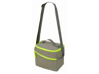 Изотермическая сумка-холодильник Neo Classic c контрастной молнией, серый/зеленое яблоко