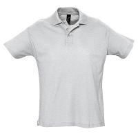 Рубашка поло мужская SUMMER II, светло-серый меланж, L, 98% хлопок, 2% вискоза, 170 г/м2