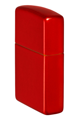 Зажигалка ZIPPO Classic с покрытием Metallic Red, латунь/сталь, красная, матовая, 38x13x57 мм