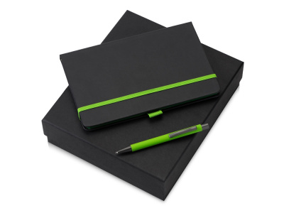 Подарочный набор Jacque 2.0. с ручкой и блокнотом, зеленое яблоко
