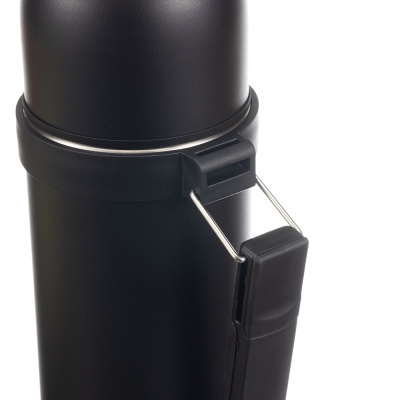 Термос Stinger, 1,2 л, с ручкой, нержавеющая сталь, чёрный, 12,4 х 10,2 х 31,8 см