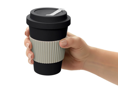 Термокружка Muffin из натуральных волокон, черный